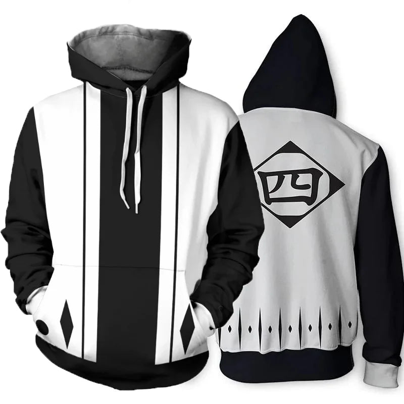 Bleach Anime 3D Print Cosplay Hoodie Harajuku Y2K tracksuit pullover long sleeve men women