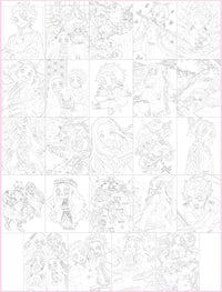 Demon Slayer Anime Colouring Book Children DIY child colouring hand-drawn anime character page