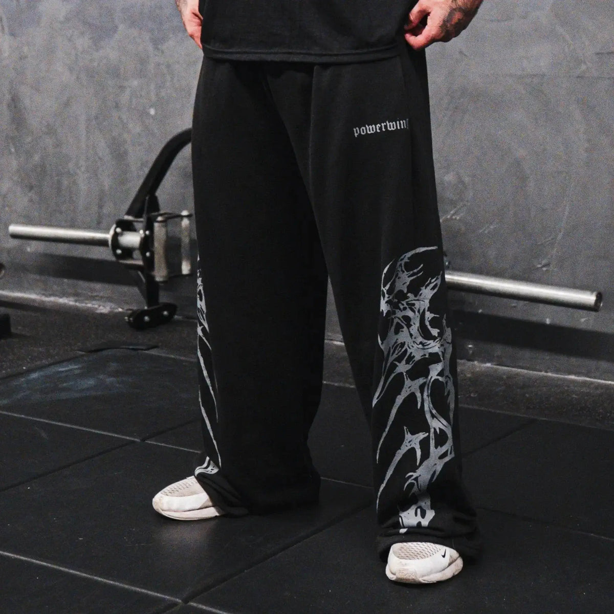 Oversized Cotton Tee Skull Print Unisex Streetwear Gym Top