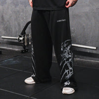 Oversized Cotton Tee Skull Print Unisex Streetwear Gym Top