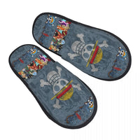 One Piece Luffy Memory Foam House Slippers cozy winter cotton non-skid bedroom slides anime gift