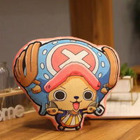 One Piece Kawaii Pillow Doll anime plush cushion featuring Luffy Zoro Sanji Chopper and Usopp soft stuffed toy gift