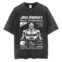 A high-quality pure cotton Baki Anime T-shirt featuring a graphic print of Baki Hanma, designed as a casual loose fit top for men and women.