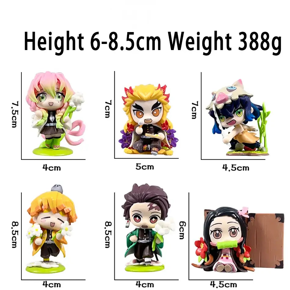 Close-up of Demon Slayer Tanjiro Nezuko Blind Box Figure anime statue ornament model detail