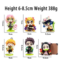 Close-up of Demon Slayer Tanjiro Nezuko Blind Box Figure anime statue ornament model detail