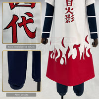 Namikaze Minato Cosplay Costume featuring full set with cloak and detailed design, perfect for fans and conventions.
