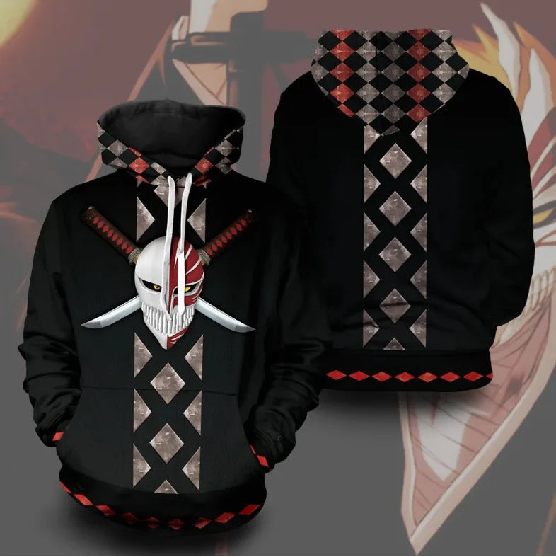 Bleach Anime 3D Print Cosplay Hoodie worn lifestyle Y2K Harajuku anime streetwear cosplay