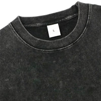 Close-up of Bleach T-Shirt Vintage Washed Anime Streetwear showing oversized collar and size label L.