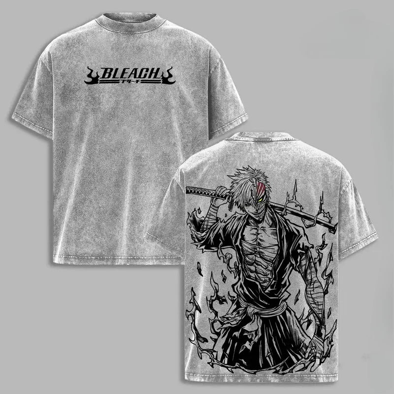 Ichigo Kurosaki Bleach Manga Washed T-Shirt Oversized Tee