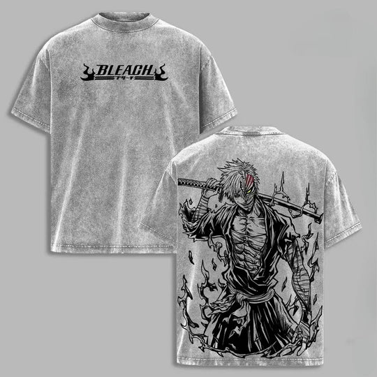 Ichigo Kurosaki Bleach Manga Washed T-Shirt Oversized Tee