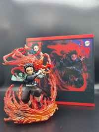 Tanjiro Hinokami Kagura Anime Figure 21CM Demon Slayer statue desktop decoration ornament gift