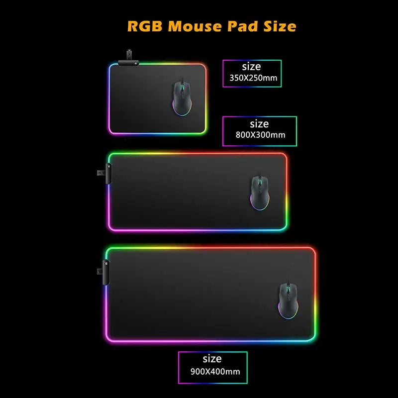A glowing Itachi Uchiha RGB Mouse Pad illuminating a Gabinete Gamer computer setup with vivid Naruto anime art.