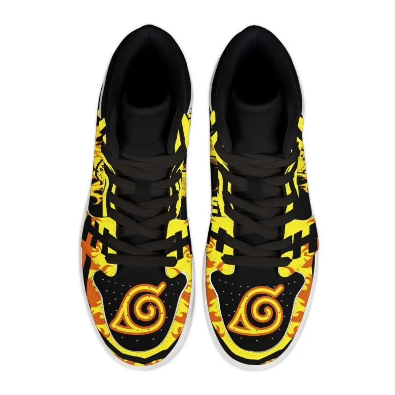 Naruto Anime High Top PU Leather Sneakers cartoon street sport basketball gift men women
