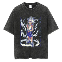 Hunter x Hunter Gon Freecss Print T-Shirt oversized Harajuku washed cotton anime tee men women