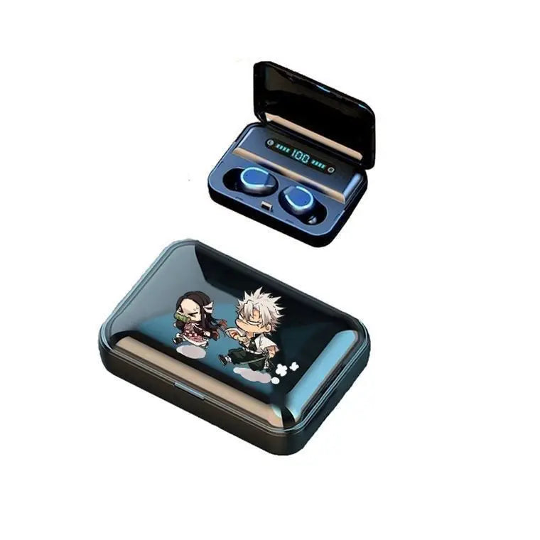 Demon Slayer Tanjiro Nezuko Bluetooth Anime Headset wireless charging sports fitness earbuds