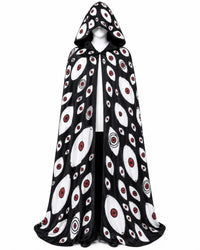 Yhwach BLEACH TYBW Cosplay Cloak featuring a unique design with a hood and eye patterns, perfect for cosplay events.