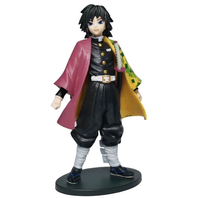 High-quality Demon Slayer Figures featuring Tanjiro Kamado, Nezuko, Zenitsu, and Inosuke in dynamic action poses for anime collection.