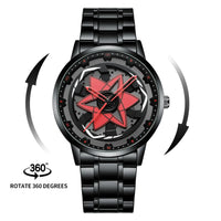 VA VA VOOM Racing Series Watch creative spinning dial stainless steel waterproof sports quartz watch for men