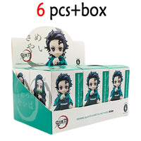 Demon Slayer Tanjiro Nezuko Blind Box PVC Figure Bandai 10cm statue ornament birthday Christmas gift