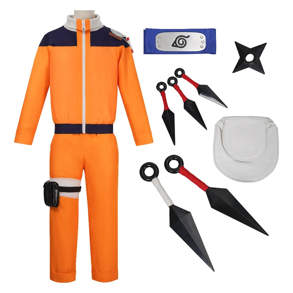 Naruto Uzumaki Orange Cosplay Costume | Genin Outfit