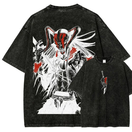 Ichigo Kurosaki Mugetsu Final Getsuga Tensho T-Shirt featuring a detailed graphic design on lightweight fabric.