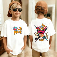 One Piece Kids T-Shirt Anime Luffy Zoro Chopper short sleeve cotton summer tee boys girls ages 7-13
