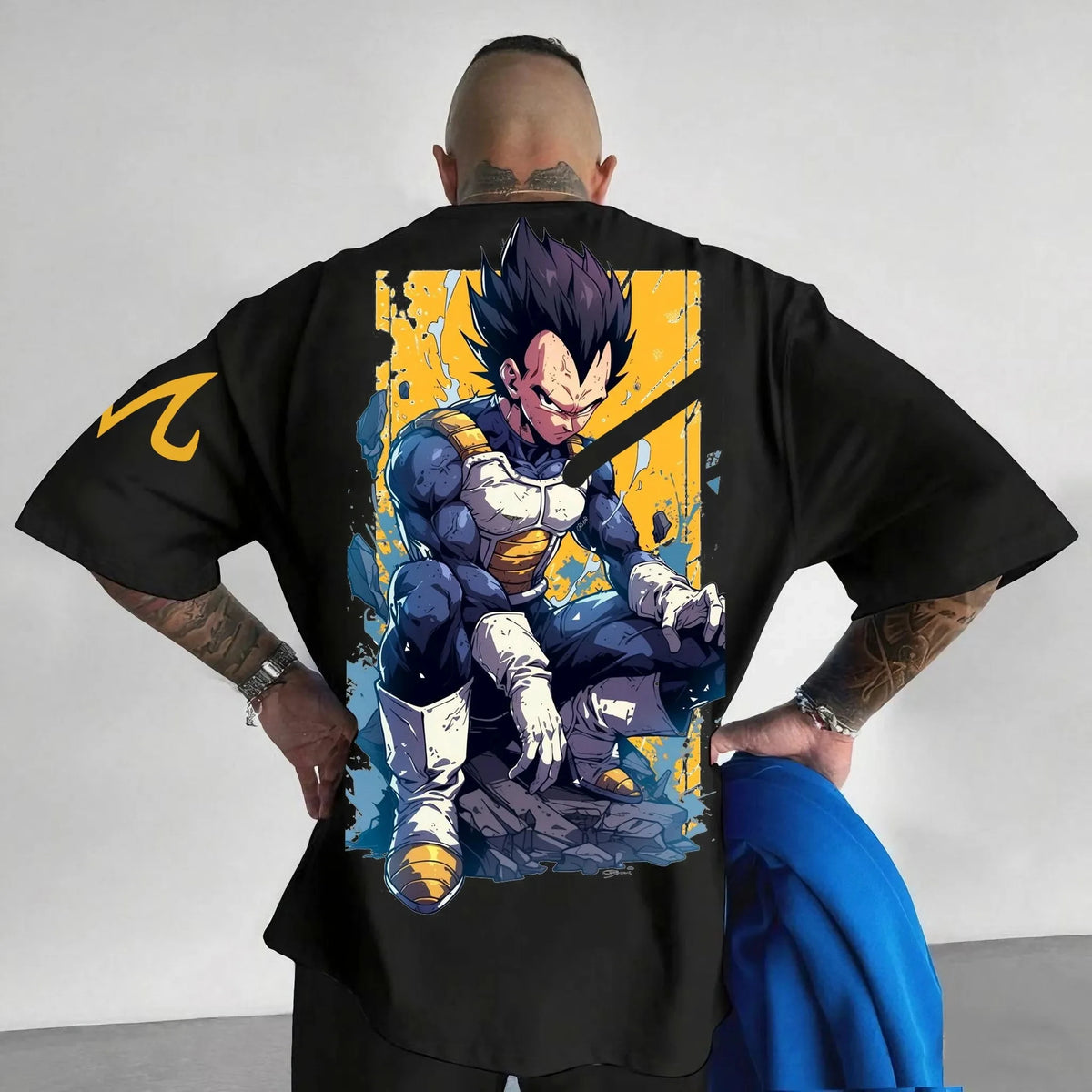 Dragon Ball Vegeta Harajuku Oversized Anime T-Shirt retro street unisex loose summer top 2025