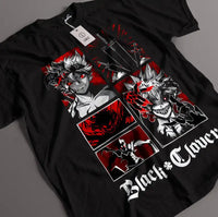 A high-quality Black Clover Asta Demon T-Shirt featuring a dynamic graphic of Asta in his devil form, designed for anime streetwear.