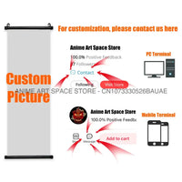 A vibrant One Piece Hanging Painting featuring anime characters Monkey D. Luffy, Portgas D. Ace, Sabo, and Shanks on a canvas scroll for home decor.