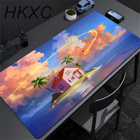 Master Roshi Mouse Pad Dragon Ball close-up showing dye-sublimation print cloth surface and durable stitched perimeter