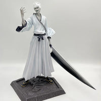 A detailed 32cm Bleach Anime Figure GK model featuring Kurosaki Ichigo in battle pose, available with Ulquiorra Cifer and Toshiro Hitsugaya variants.