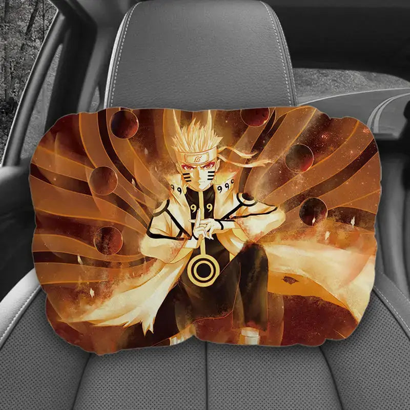 Naruto Uzumaki Plush Car Seat Neck Pillow Bandai flannel elastic cotton 20x32cm all cars
