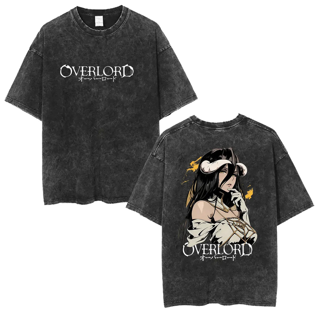 Albedo Overlord Vintage Washed T-Shirt Anime Graphic Tee