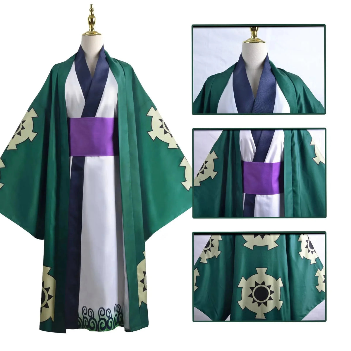 Roronoa Zoro Green Kimono Cosplay Costume | One Piece