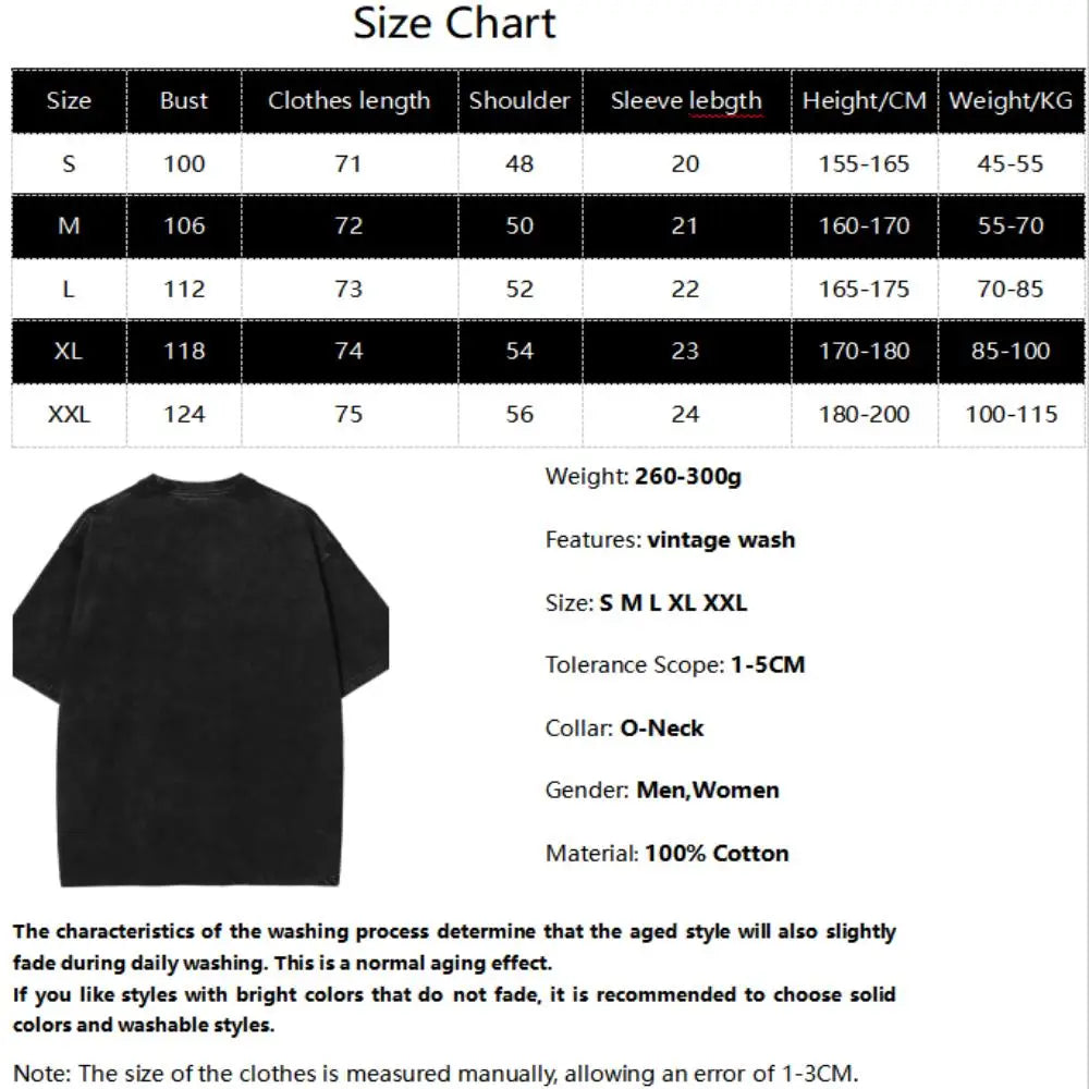Albedo Overlord Retro Washed T-Shirt Harajuku Cotton Tee