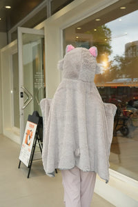 Inosuke Boar Head Plush Cosplay Neck Pillow U-shaped hooded travel blackout cloak anime prop