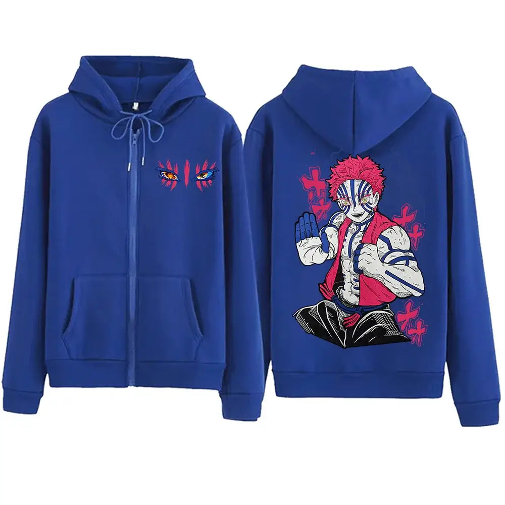 Demon Slayer Akaza Hoodie | Infinity Castle Zip Up – Infinite
