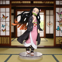 High-quality 19cm Nezuko Figure PVC anime statue from Demon Slayer, showcasing vibrant details perfect for desktop display and collector gifts.