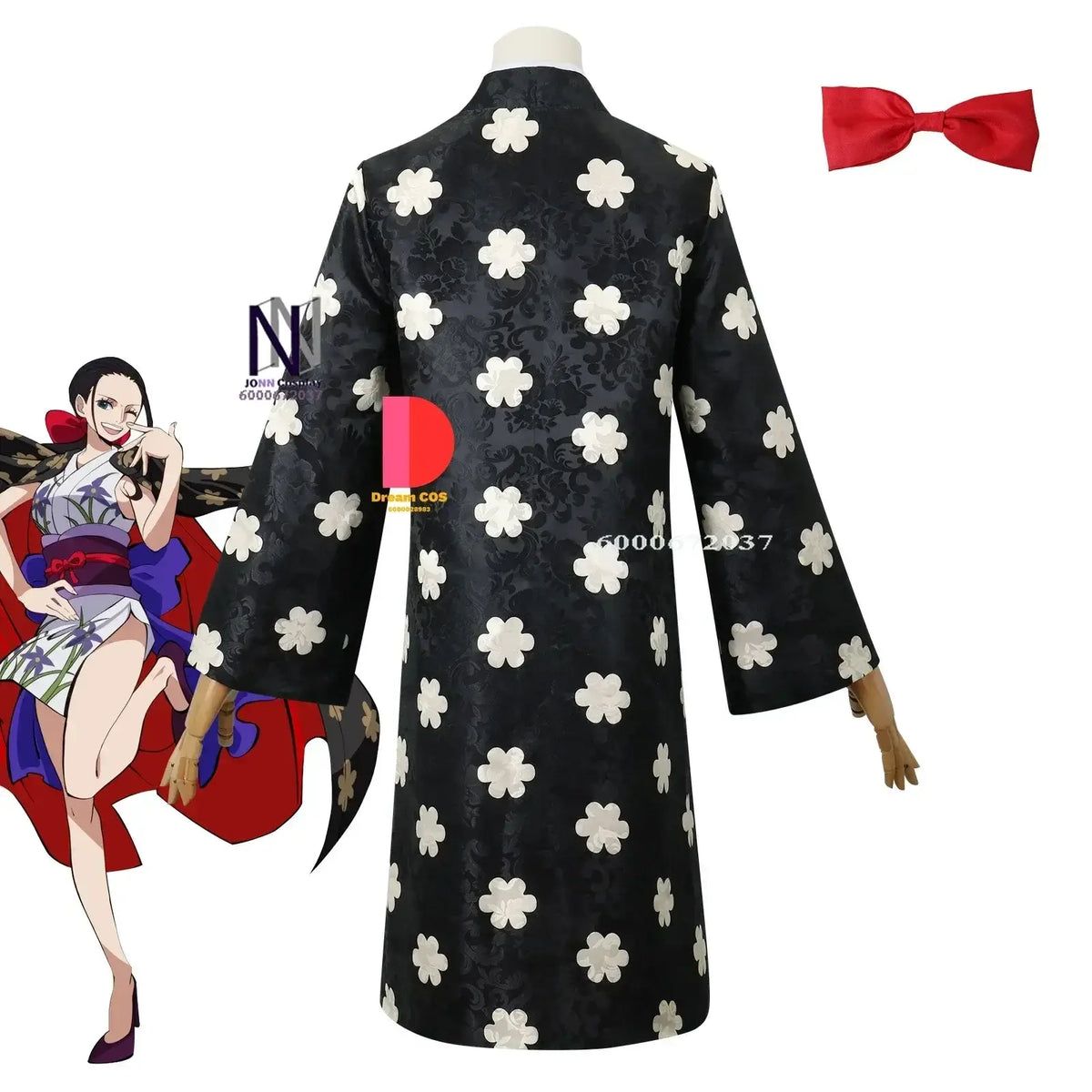Nico Robin One Piece Cosplay Costume Kimono Dress complete jacket dress wig outfit women