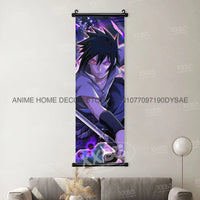 High-quality Uzumaki Naruto Posters wall art scroll featuring Sasuke Uchiha, Madara, and Might Guy for anime home decor.