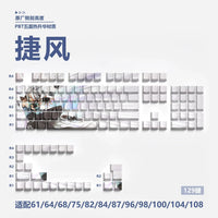 Miyu 129-Key OEM PBT Translucent Keycaps side-engraved 5-side thermal sublimation custom mechanical keyboard