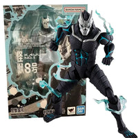 A 16cm Anime Kaiju No. 8 Hibino Kafka Figure in a standing gun pose, a PVC animation model toy for collection.
