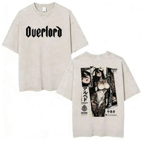 Albedo Overlord Vintage Washed T-Shirt Anime Graphic Tee