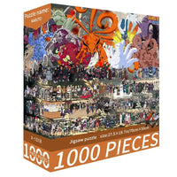 Naruto Anime Whirlpool Puzzle 1000 piece stress relief jigsaw featuring dynamic whirlpool artwork inspired by Naruto