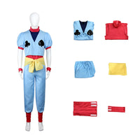 Hisoka Morow Hunter x Hunter Cosplay Costume featuring a multi-piece outfit, ideal for conventions and Halloween.