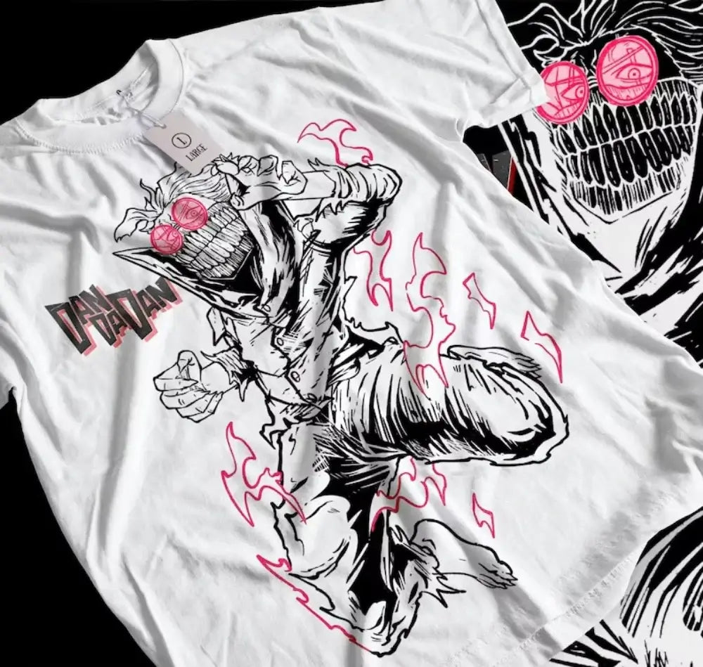 Unleash the occult with this Dandadan Okarun T-shirt! 👽 High-quality oversized cotton anime tee for men & women. Shop the trend now!
