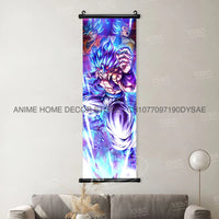 High-quality Dragon Ball Posters wall art scroll featuring Anime figures Goku, Vegeta, and Frieza for home decoration.