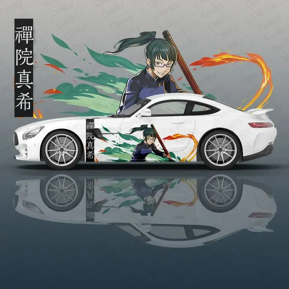 Jujutsu Kaisen Anime Car Decal Vinyl Sticker flower SUV side graphics universal vehicle body