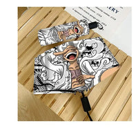 An automatic One Piece Nika Luffy Fold Umbrella with a three-fold design, featuring Gear 5 anime art and black glue sunscreen.