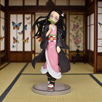 High-quality 19cm Nezuko Figure PVC anime statue from Demon Slayer, showcasing vibrant details perfect for desktop display and collector gifts.